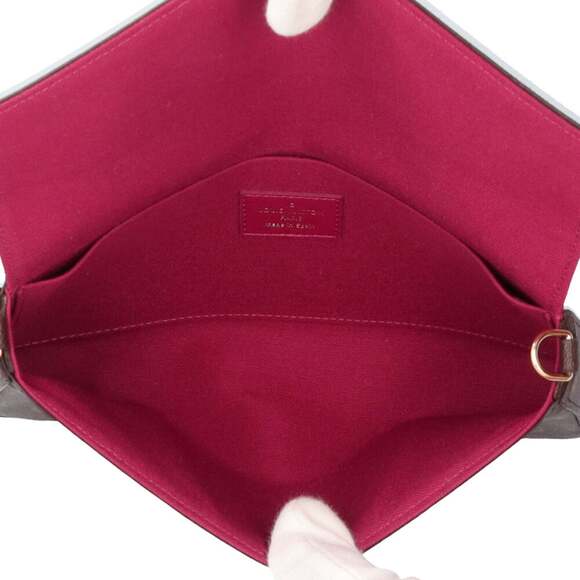 LOUIS VUITTON Authentic Brown Monogram Canvas Pochette Shoulder Bag